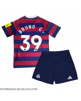 Newcastle United Bruno Guimaraes #39 Maglia Gara Trasferta Repliche 2024-25 Bambino Maniche Corte
